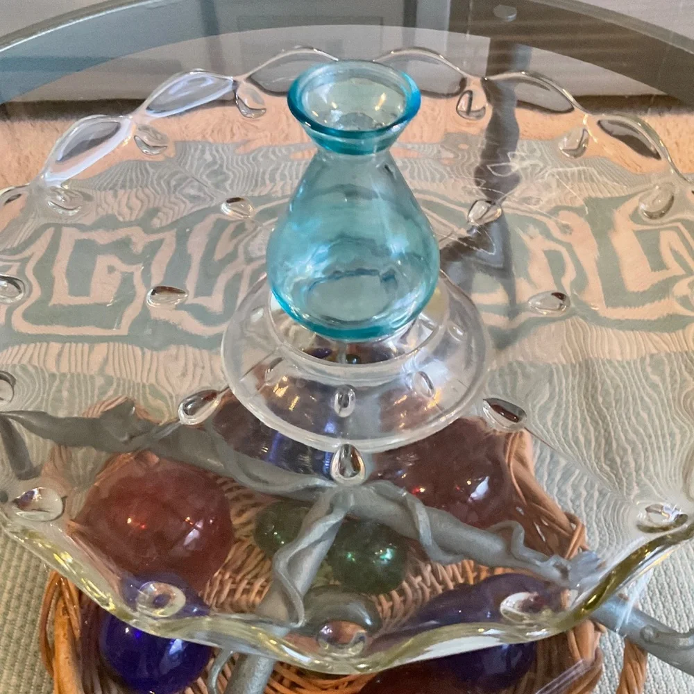 Small Colored Glass Bottles Set of 4